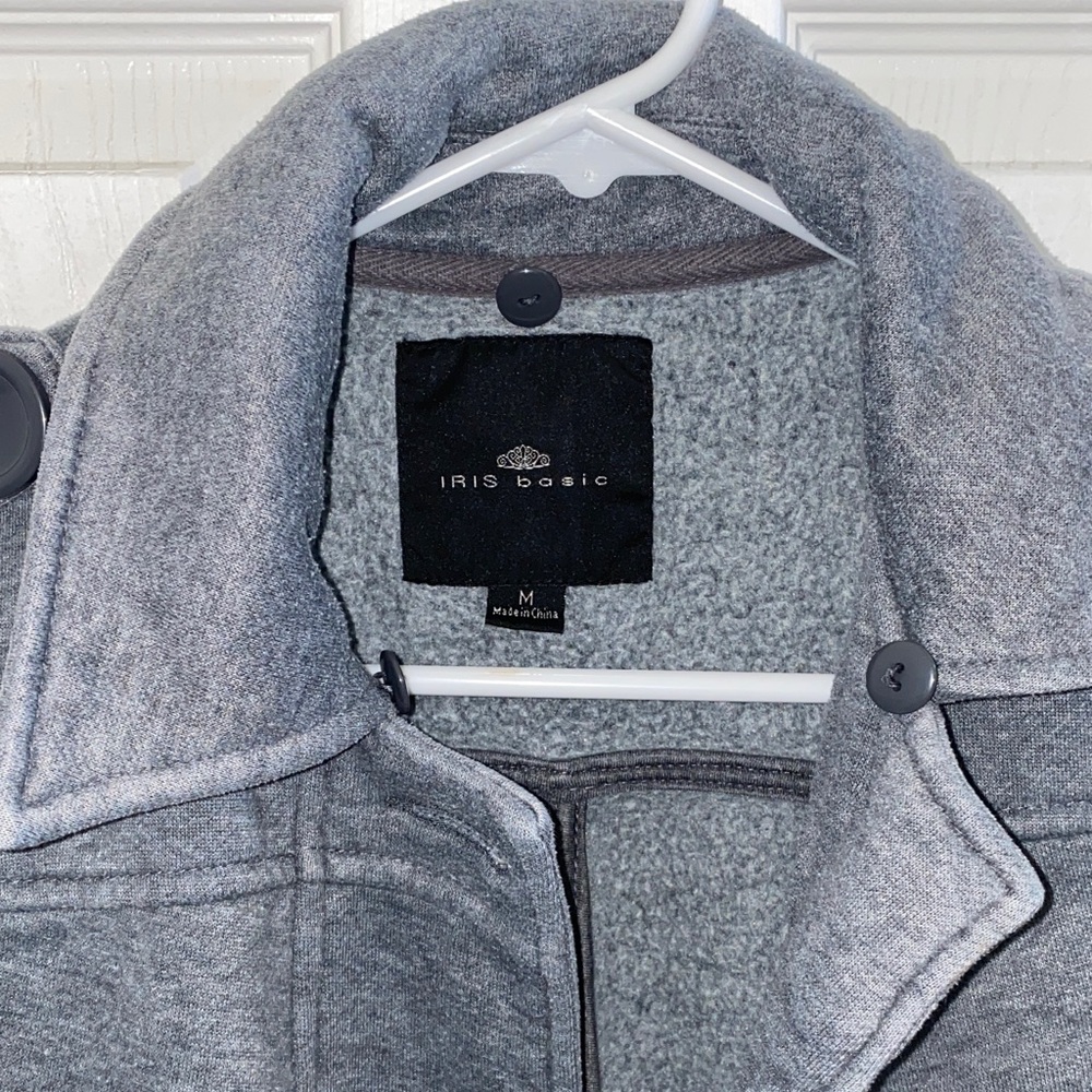 Iris Basic Gray Button-Up Jacket - Picture 3 of 8